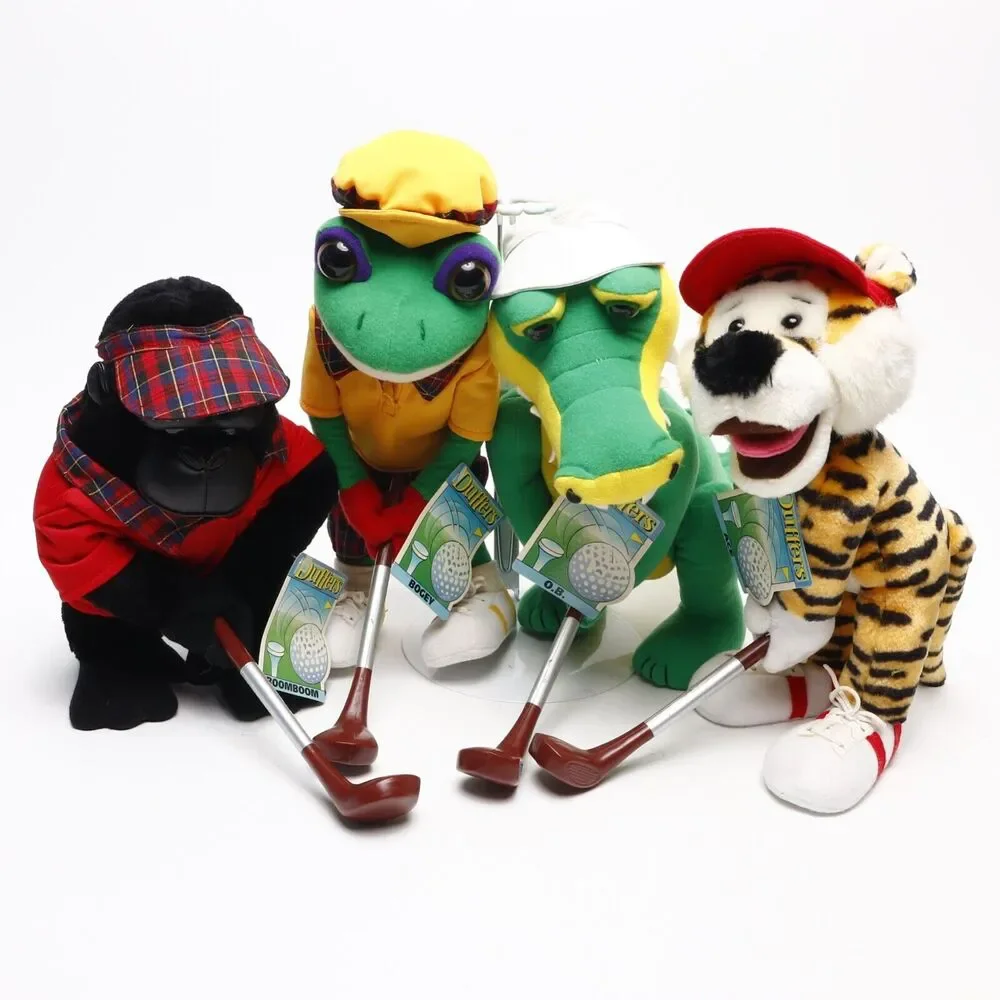 Duffers Collectible Golf Plush Stuffed Animals by 24K Co Mighty Star Lot of 4